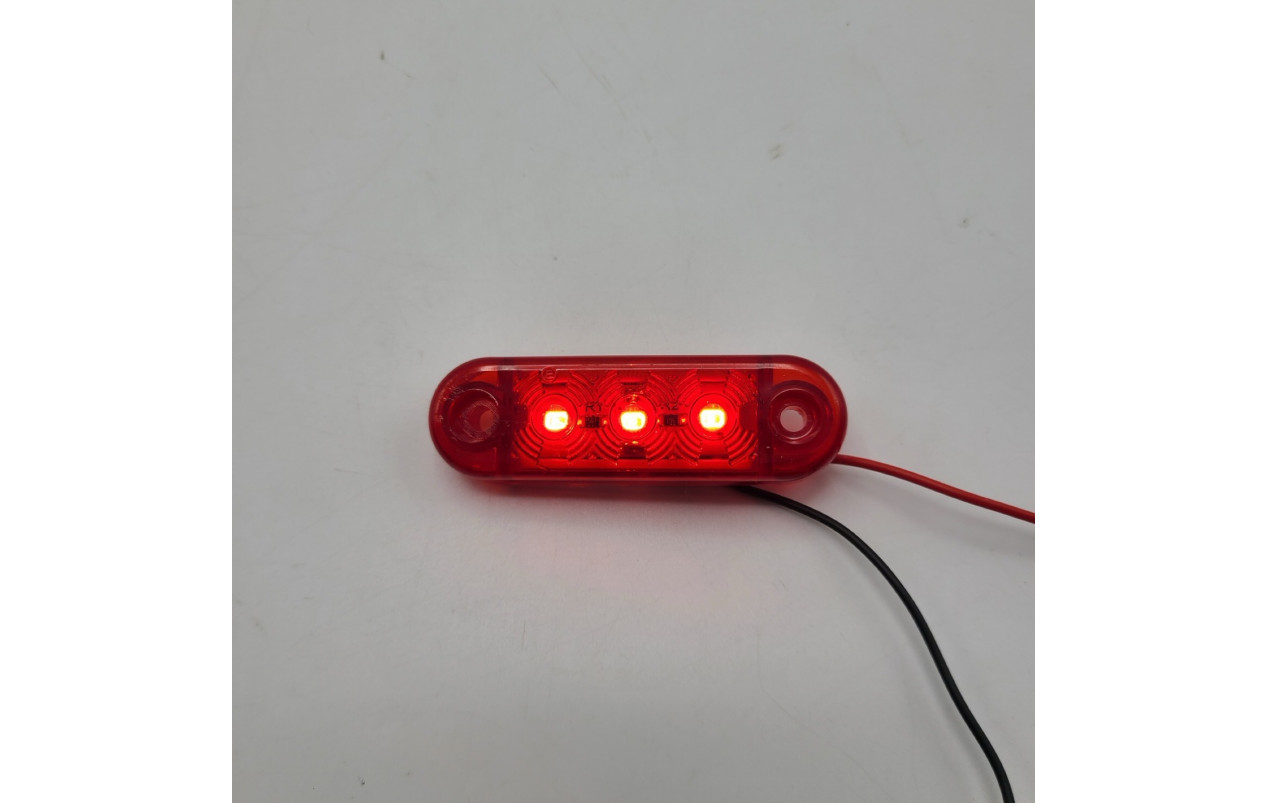 Габаритный фонарик светодиодный Красный 12-24v 3LED FR