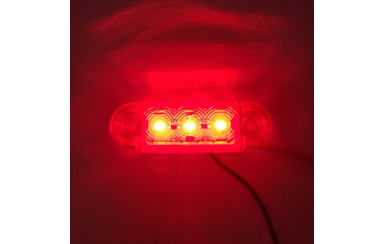 Габаритный фонарик светодиодный Красный 12-24v 3LED FR
