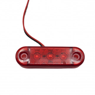 Габаритный фонарик светодиодный Красный 12-24v 3LED FR