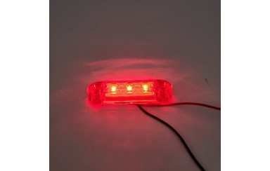 Габаритный фонарик светодиодный Красный 12-24v 3LED FR