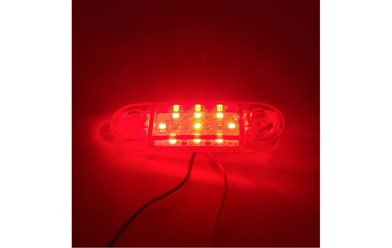 Габаритний ліхтарик світлодіодний Червоний 12-24v 9LED TH