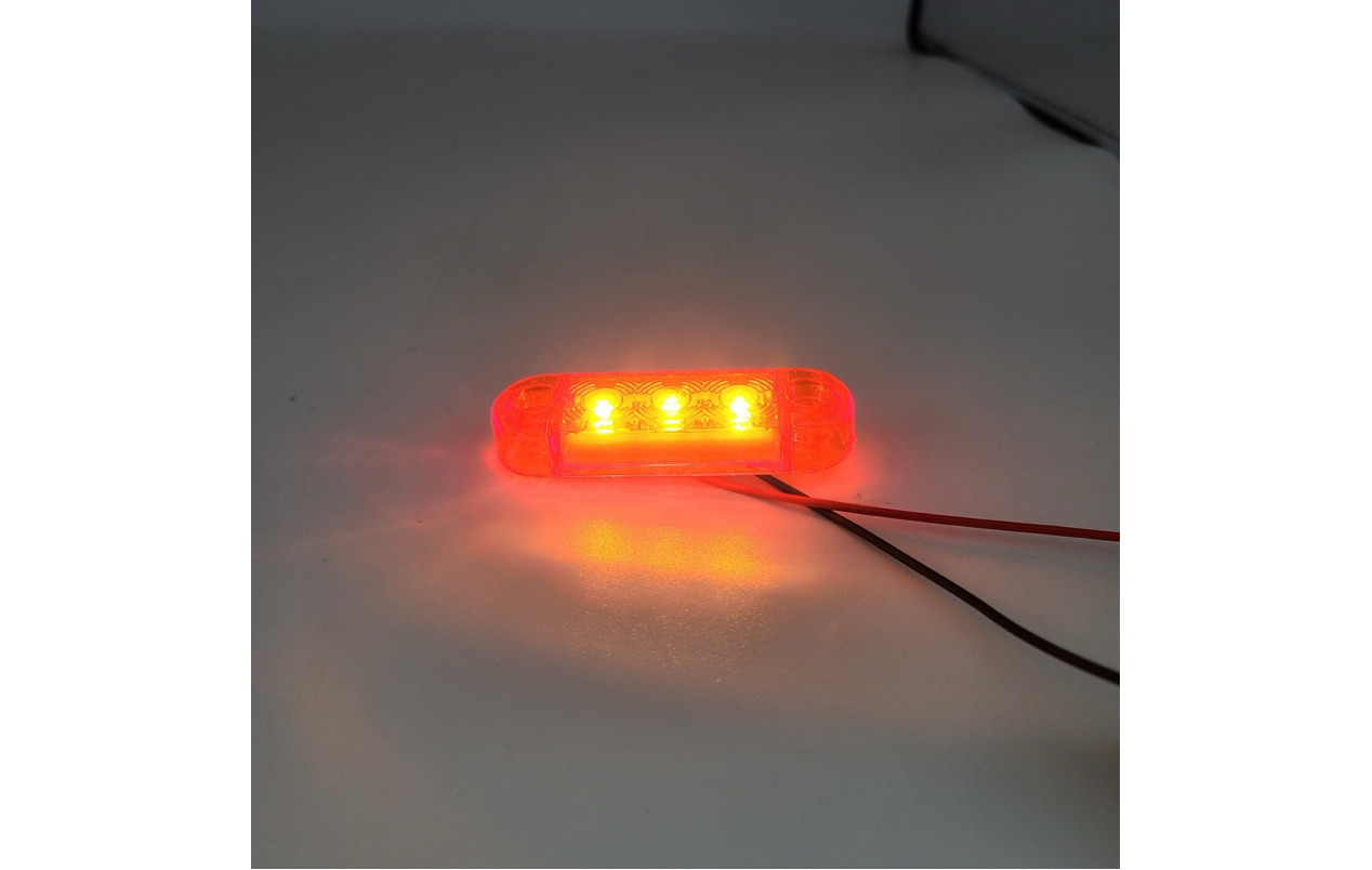 Габаритный фонарик светодиодный Желтый 12-24v 3LED FR