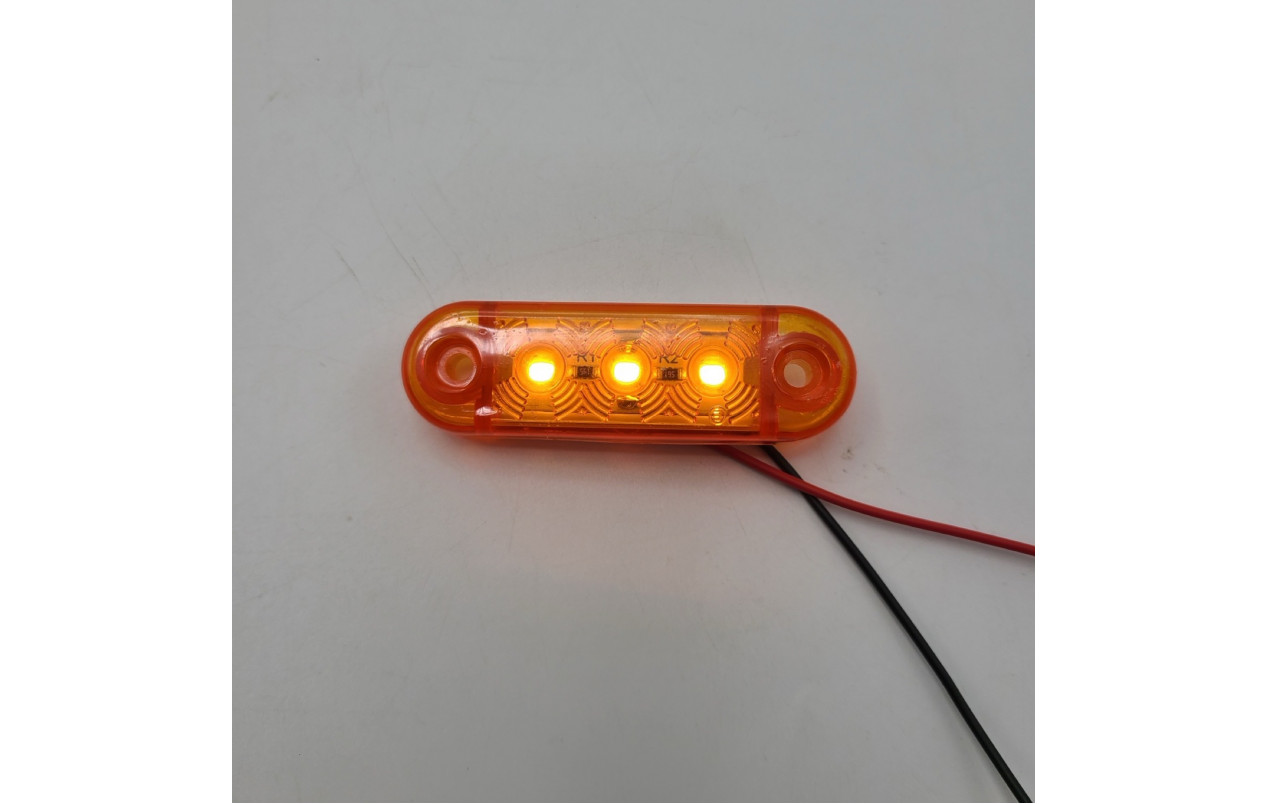 Габаритный фонарик светодиодный Желтый 12-24v 3LED FR