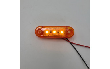 Габаритный фонарик светодиодный Желтый 12-24v 3LED FR