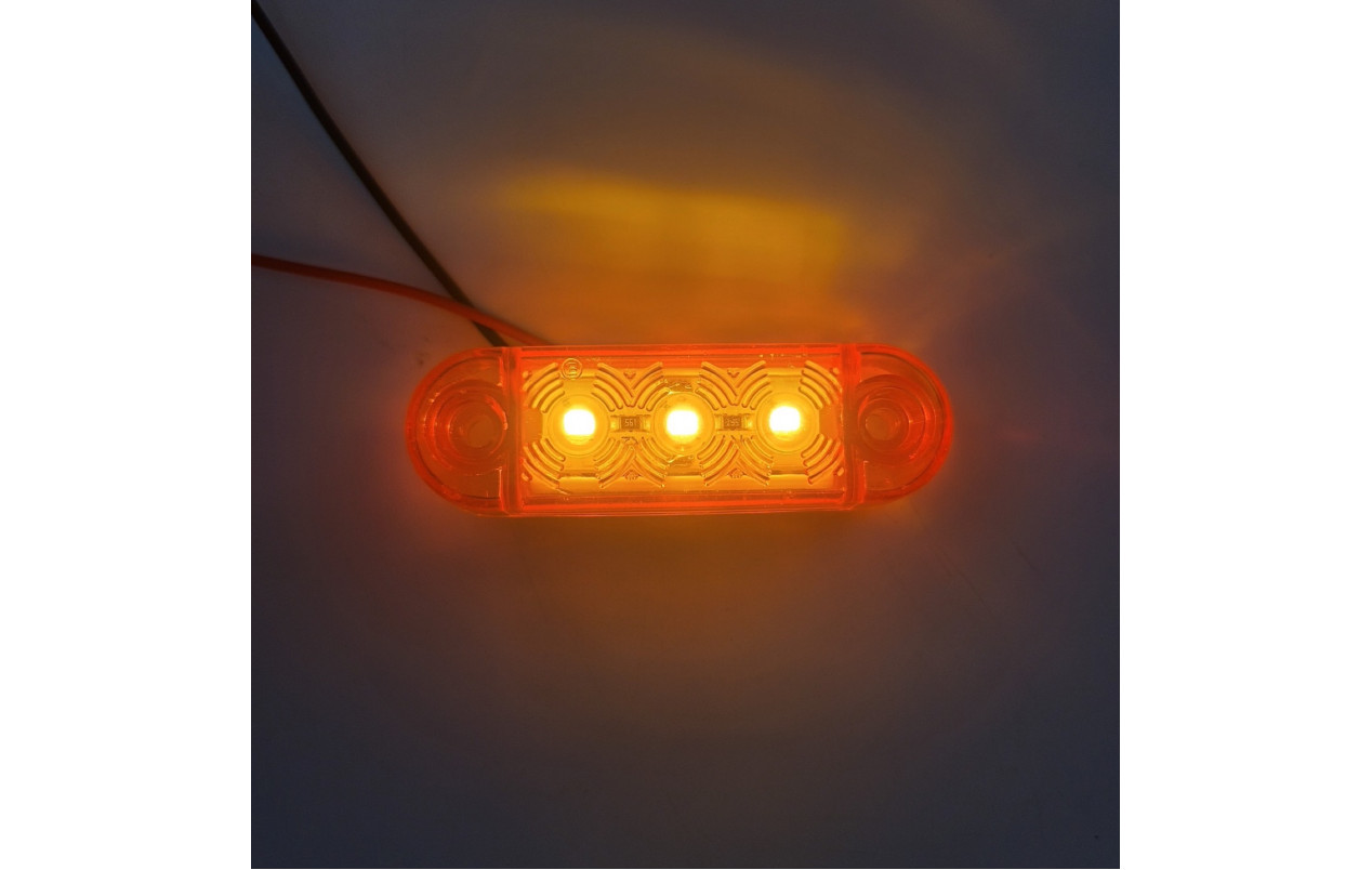 Габаритный фонарик светодиодный Желтый 12-24v 3LED FR