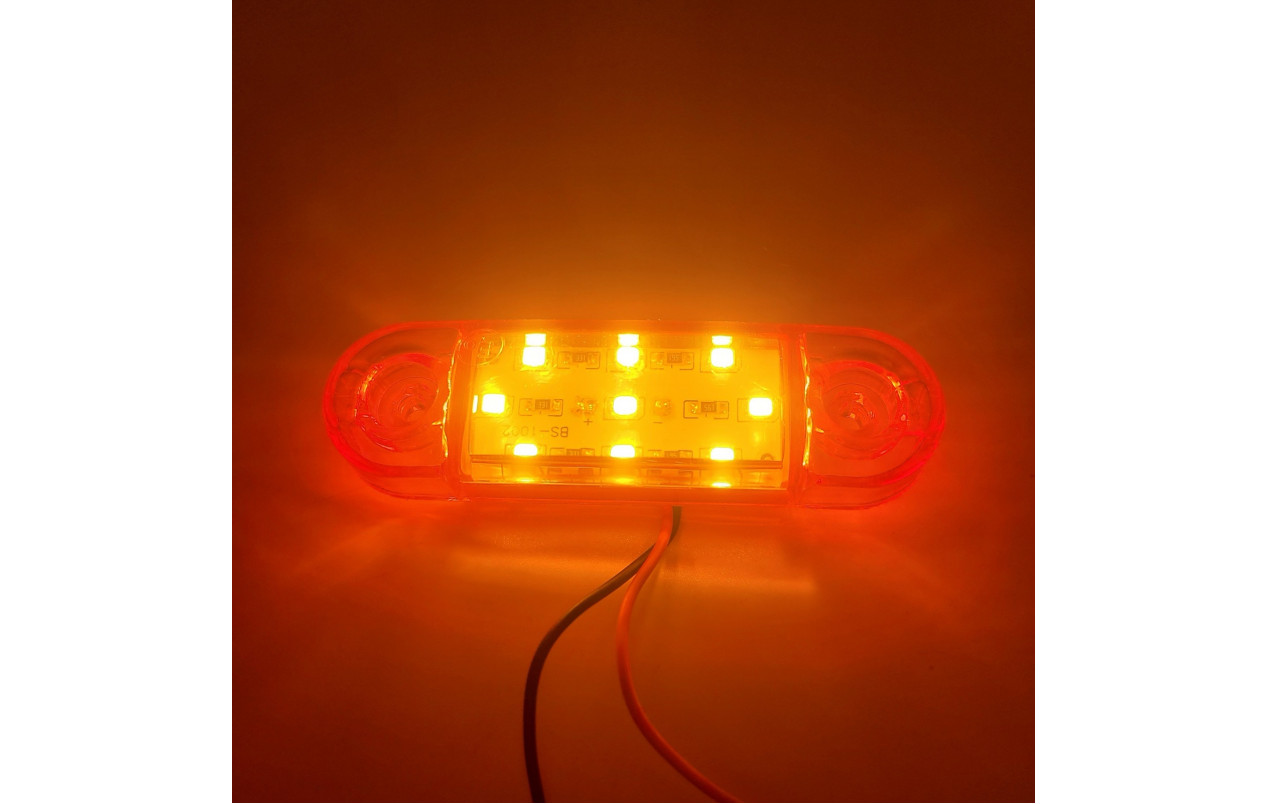 Габаритний ліхтарик світлодіодний Жовтий 12-24v 9LED TH