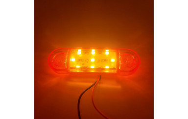 Габаритний ліхтарик світлодіодний Жовтий 12-24v 9LED TH