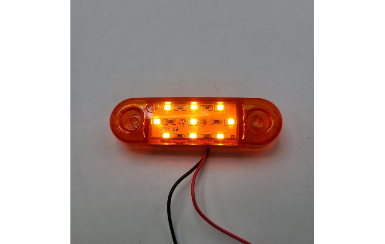 Габаритний ліхтарик світлодіодний Жовтий 12-24v 9LED TH