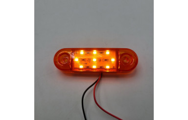 Габаритний ліхтарик світлодіодний Жовтий 12-24v 9LED TH
