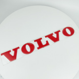 Силіконова наклейка напис "VOLVO" червона