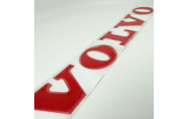 Силиконовая наклейка надпись "VOLVO" красная