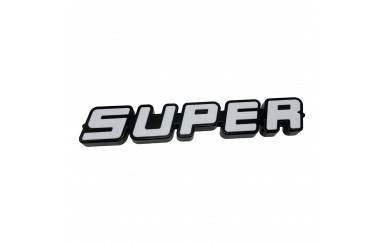 Неоновая надпись SUPER белая