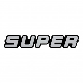 Неоновая надпись SUPER белая