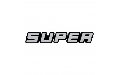 Неоновая надпись SUPER белая