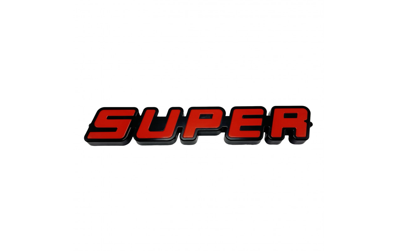 Неоновий напис SUPER червоний