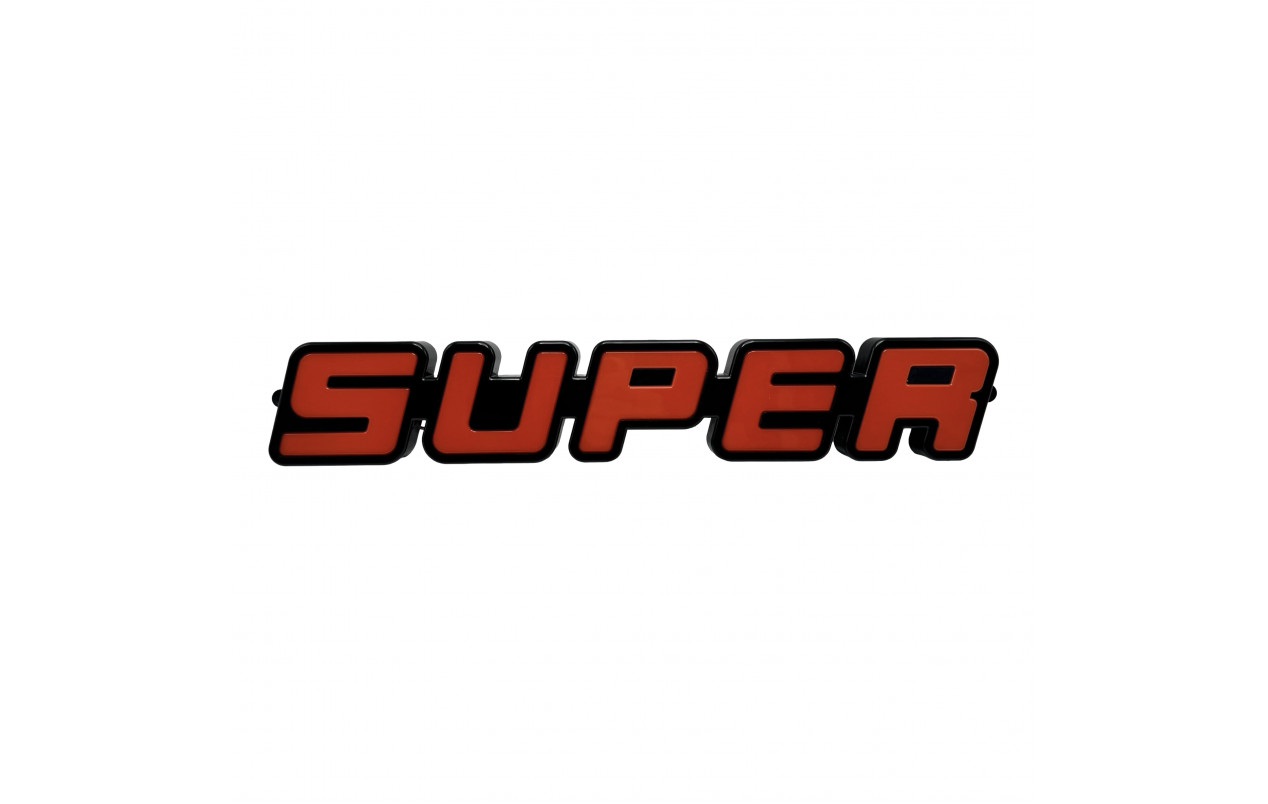 Неоновий напис SUPER червоний