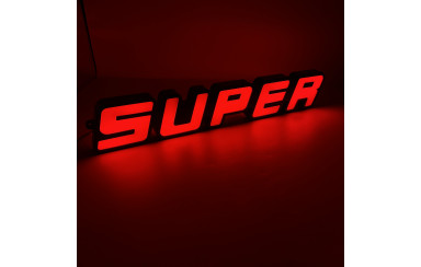 Неоновий напис SUPER червоний