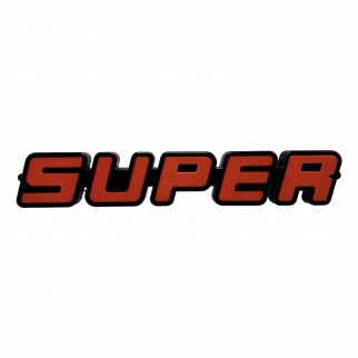 Неоновая надпись SUPER красная