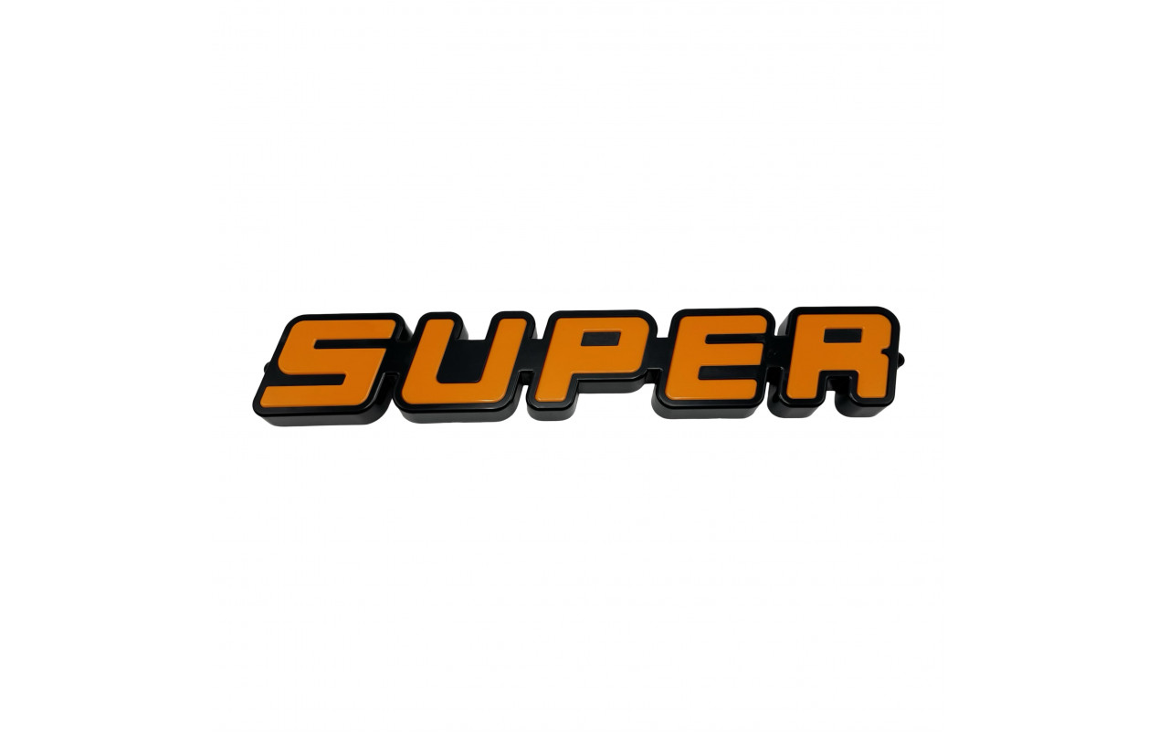 Неоновий напис SUPER жовтий