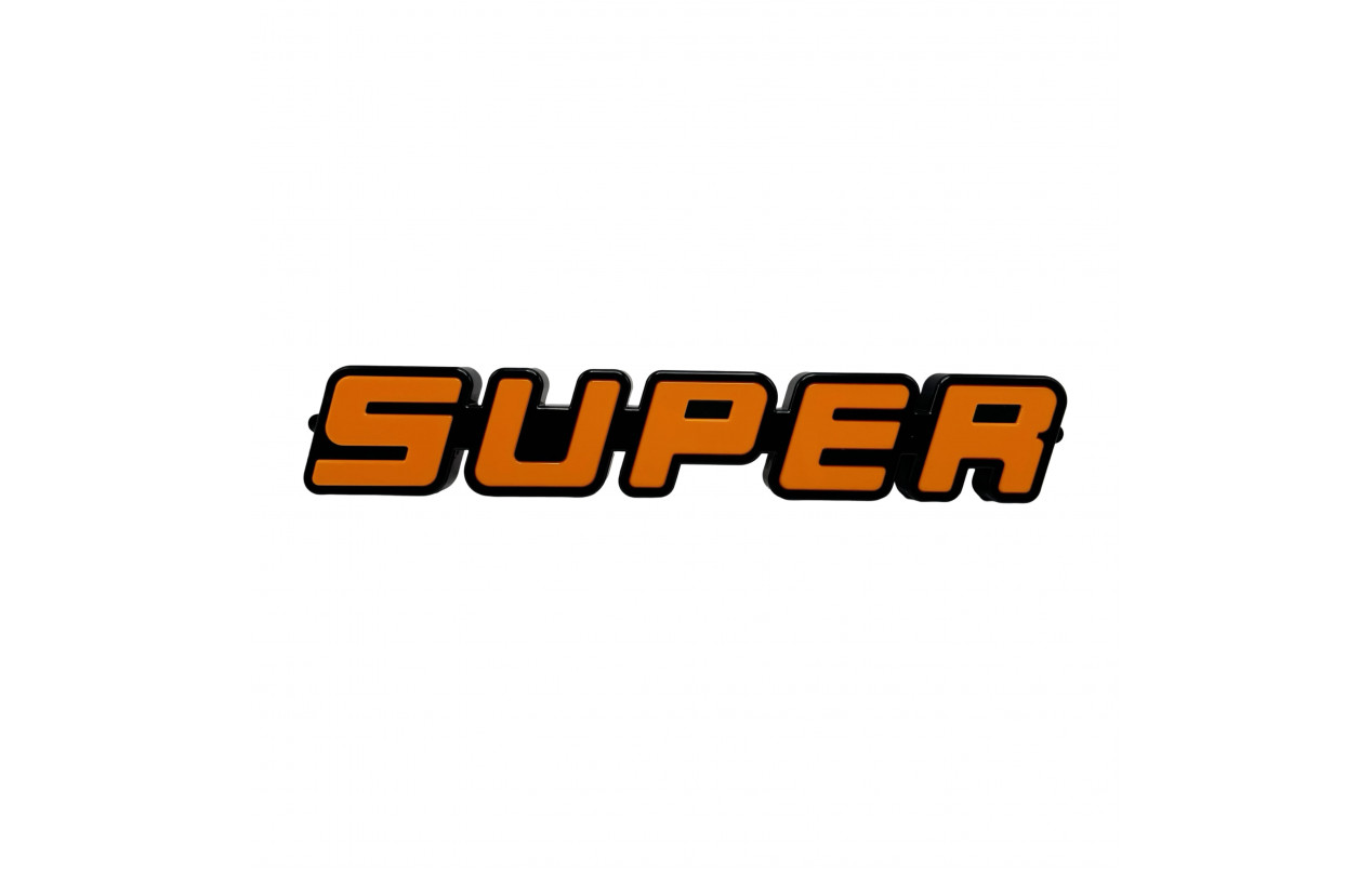 Неоновий напис SUPER жовтий