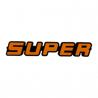 Неоновая надпись SUPER желтая