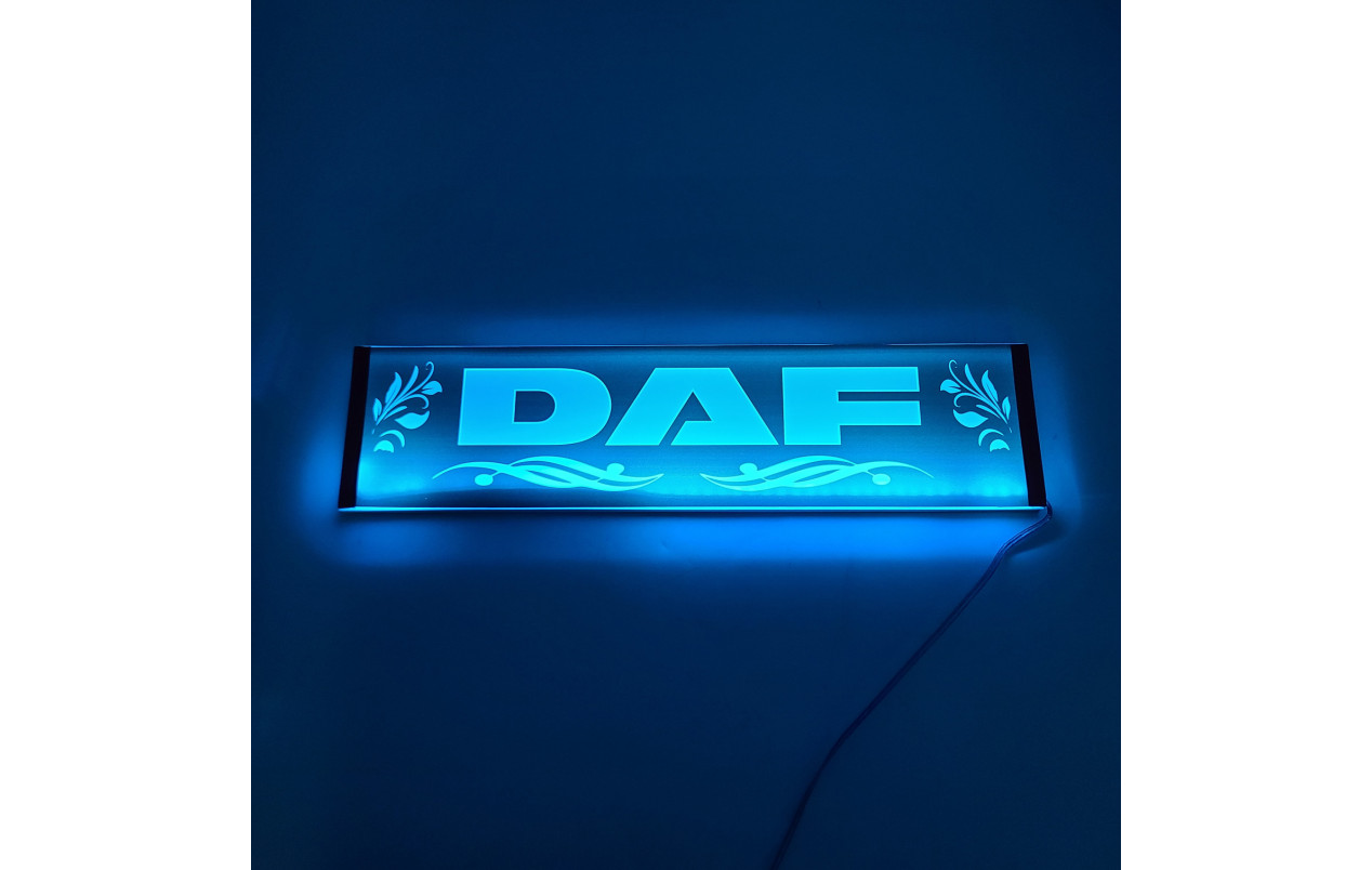 Світлодіодна табличка на лобове скло DAF 40x10см 24v Синя