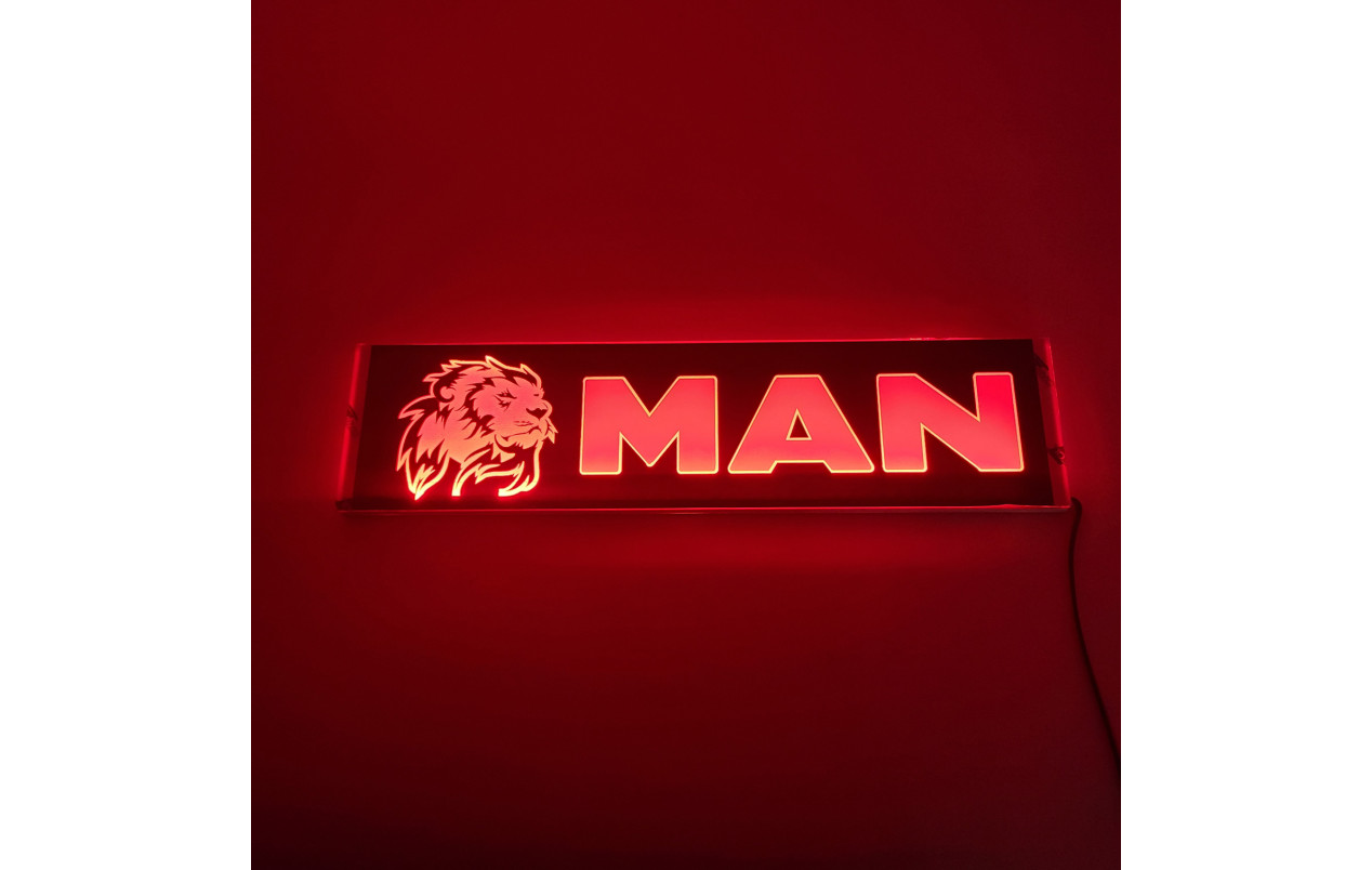Светодиодная табличка на лобовое стекло MAN 40x10см 24v Красная