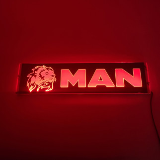 Светодиодная табличка на лобовое стекло MAN 40x10см 24v Красная