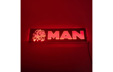 Светодиодная табличка на лобовое стекло MAN 40x10см 24v Красная