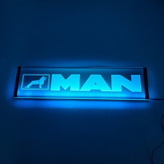 Светодиодная табличка на лобовое стекло MAN 40x10см 24v Синяя