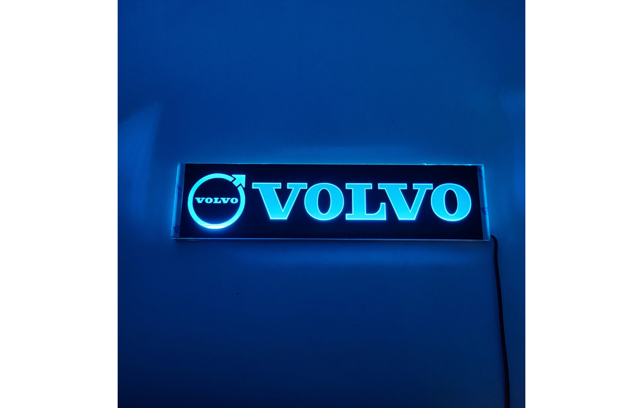 Светодиодная табличка на лобовое стекло VOLVO 40x10см 24v Синяя