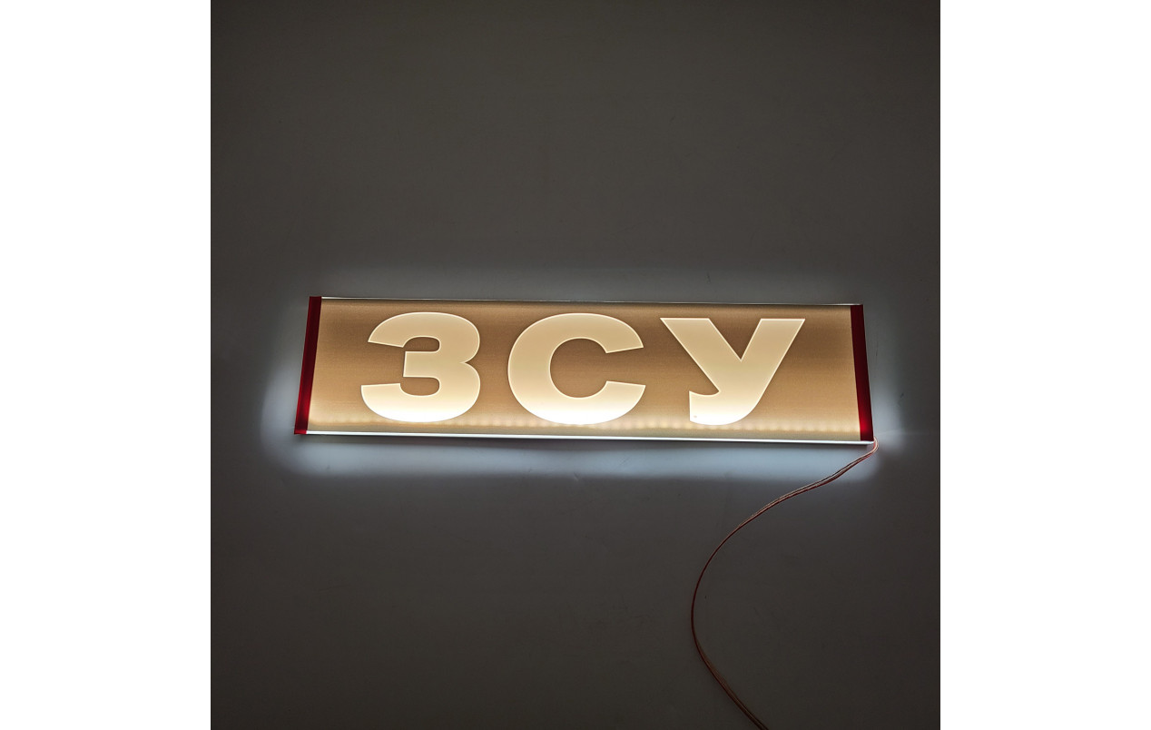 Светодиодная табличка на лобовое стекло ЗСУ 40x10см 24v