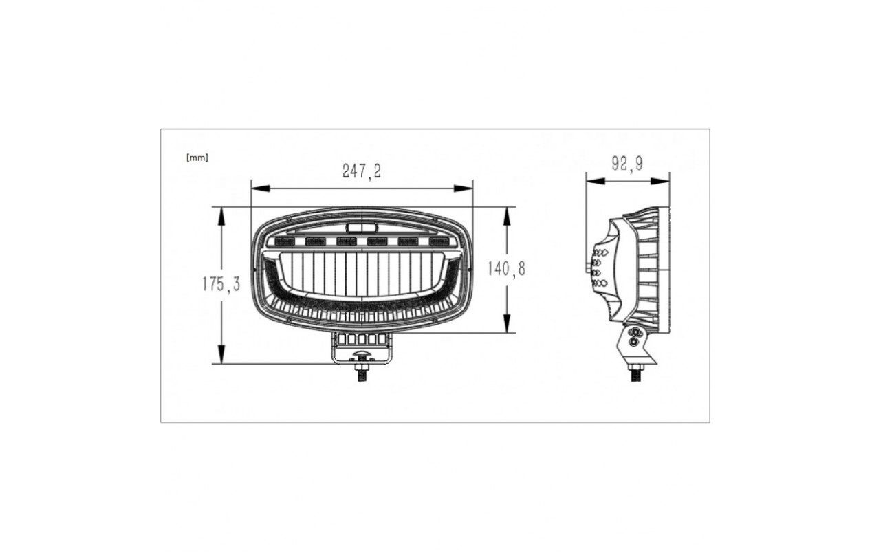 Фара дальнего света CM2031W LED 10–30V со стробоскопом