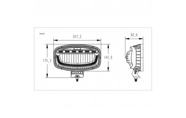 Фара дальнего света CM2031W LED 10–30V со стробоскопом