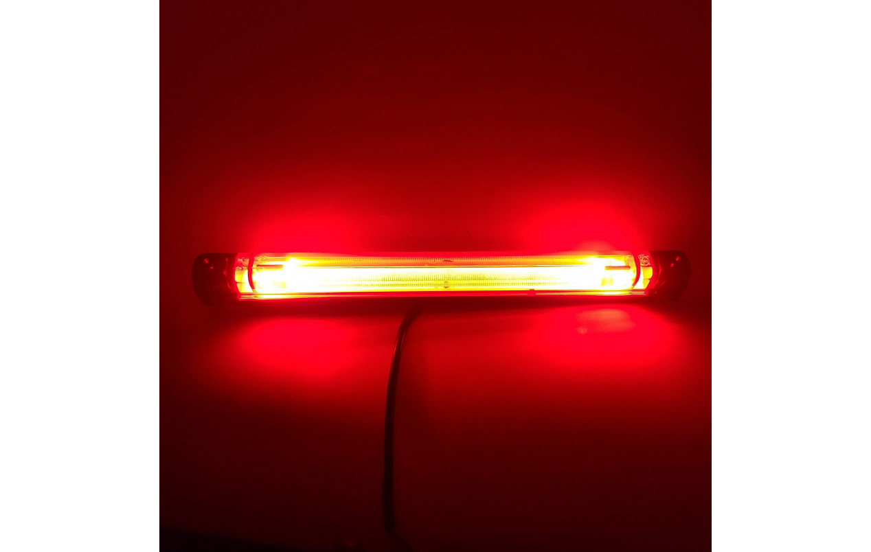 Фонарь габаритный 24 см 12-24v Неон Красный Smoke