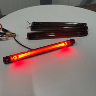 Фонарь габаритный 24 см 12-24v Неон Красный Smoke