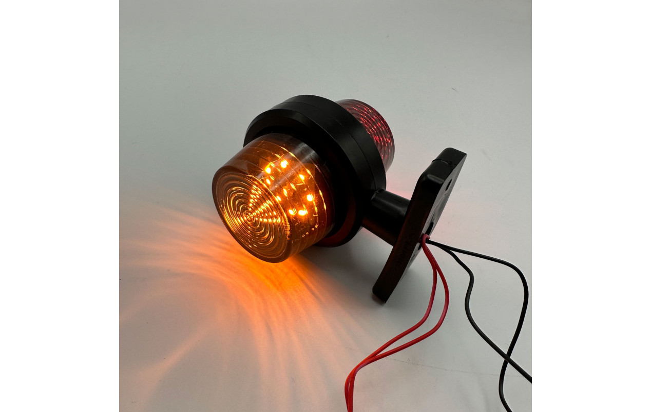Габаритный фонарь LED 12-24v SMOKE Красно-желтый 10см