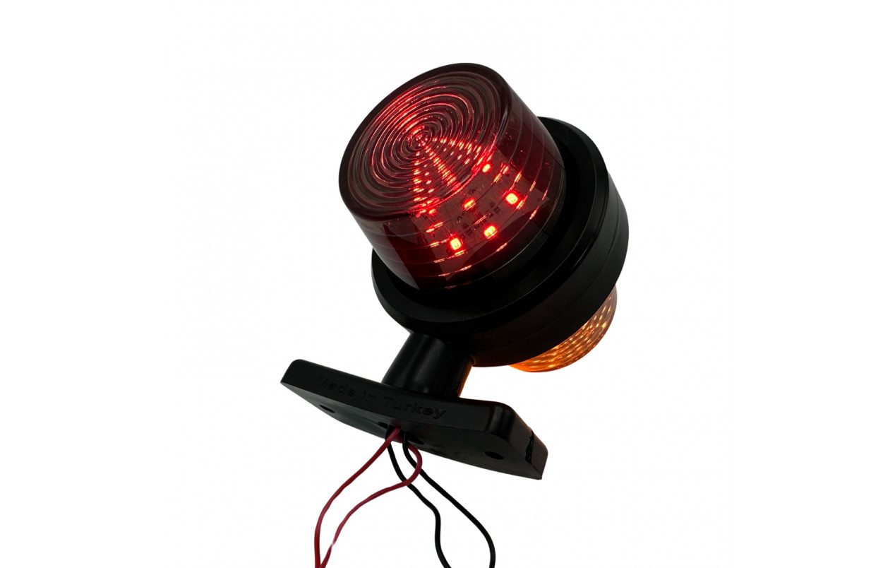 Габаритный фонарь LED 12-24v SMOKE Красно-желтый 10см