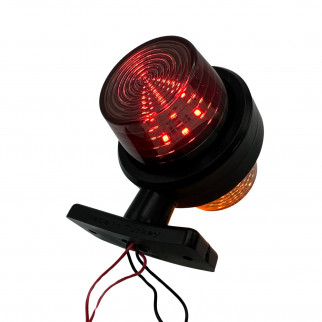 Габаритний ліхтар LED 12-24v SMOKE Червоно-жовтий 10см