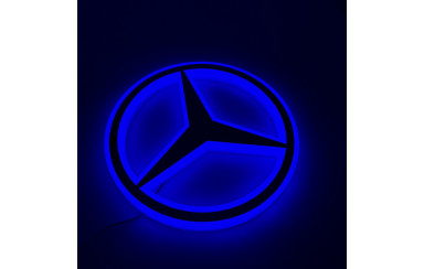 Знак Mercedes Синий LED