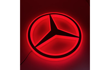 Знак Mercedes Красный LED