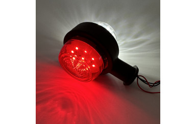 Фонарь габаритный 10см 24v LED красно-белый