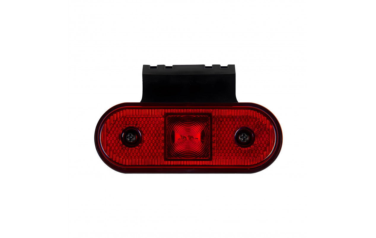 Фонарик габаритный светодиодный 12-24 В красный овальный