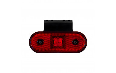 Фонарик габаритный светодиодный 12-24 В красный овальный