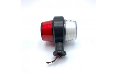 Габаритный фонарь 10 см 24v NEON красно-белый