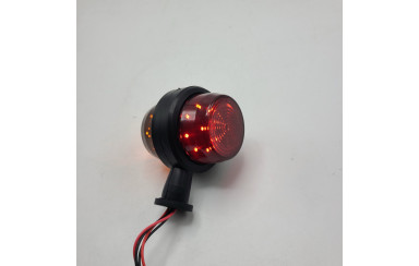 Габаритний ліхтар 10см 12-24v SMOKE червоно-жовтий