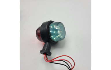 Габаритний ліхтар 10см 12-24v SMOKE червоно-білий