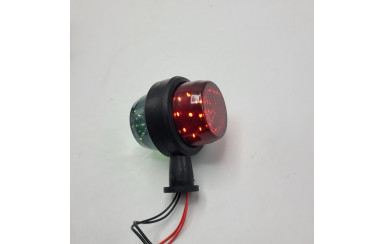 Габаритний ліхтар 10см 12-24v SMOKE червоно-білий