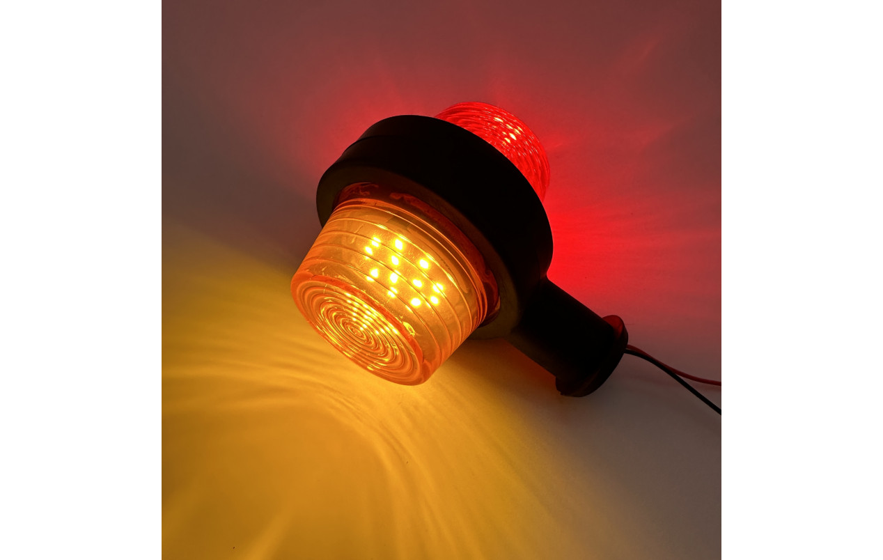 Габаритний ліхтар 10см 24v LED червоно-жовтий