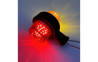 Габаритный фонарь 10см 24v LED красно-желтый